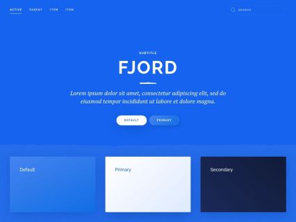 Fjord WordPress Theme Blue White Style