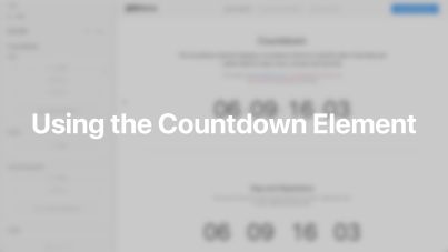 Countdown Element Documentation Video for WordPress
