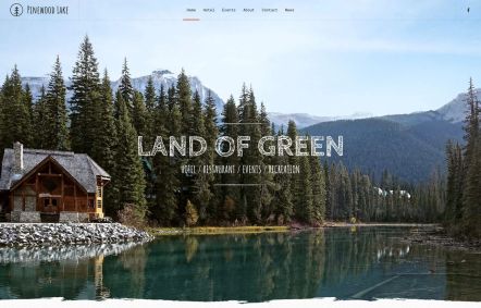 Pinewood Lake Joomla template Home Page in Default Style