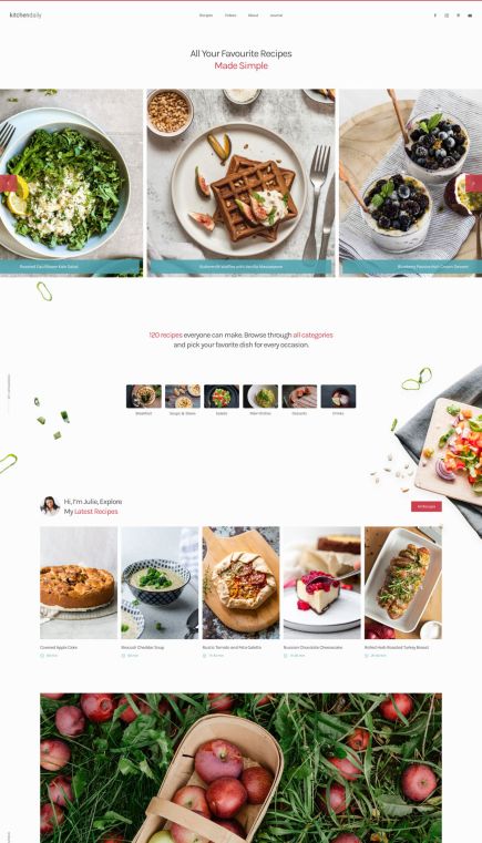 Kitchen Daily Joomla Template Home Layout