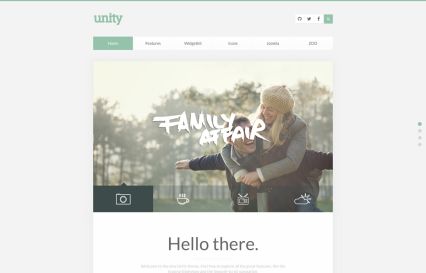 Unity WordPress Theme Green Style