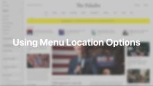 Menu Location Options Documentation Video for WordPress