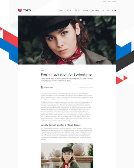 Yoko Joomla template Post Layout