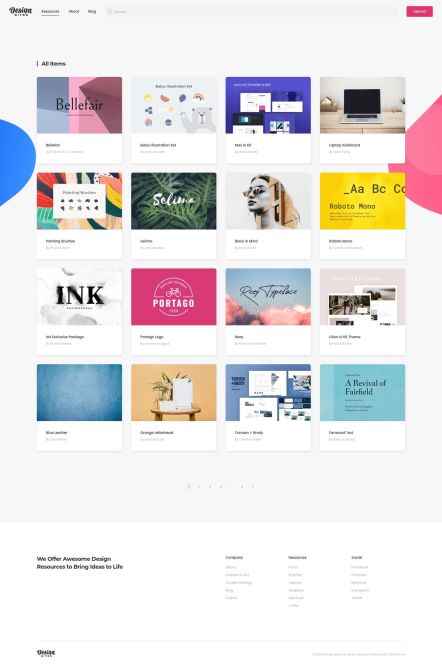 Design Bites Joomla template Resource Index Layout