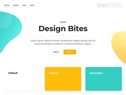 Design Bites Joomla Template White Yellow Style