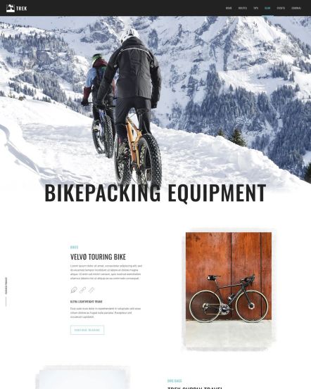 Trek Joomla template Gear Layout