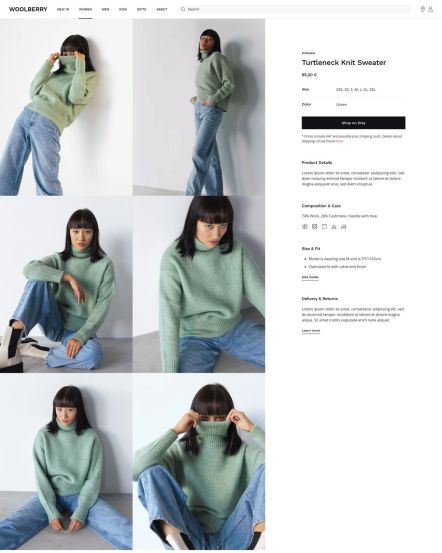 Woolberry Joomla template Product Post Layout