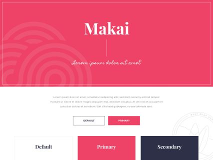 Makai WordPress Theme White Pink Style