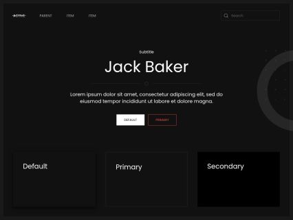 Jack Baker WordPress Theme Black Red Style