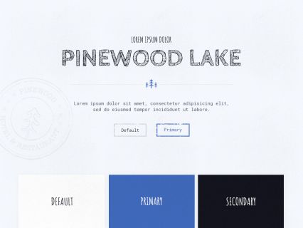 Pinewood Lake WordPress Theme Light Blue Style