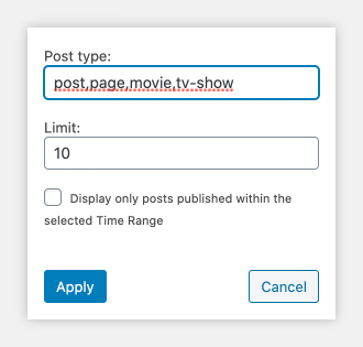 Custom post types in WordPress Popular Posts