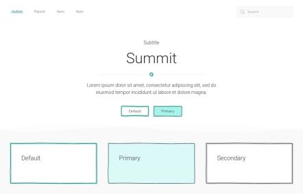 Summit Joomla template UI Elements in White Turquoise Style