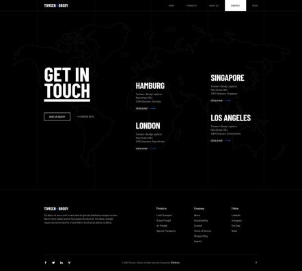 Tomsen Brody Joomla template Contact Layout