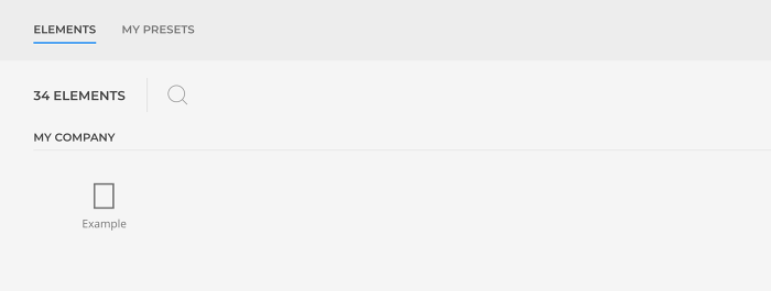 Element group in the element library