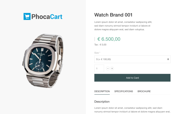 Phoca Cart Integration for YOOtheme Pro page builder