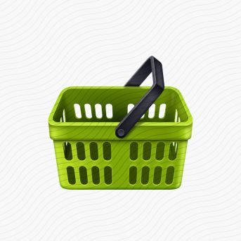 Shopping Basket Green Empty Icon