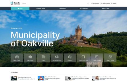 Oakville Joomla template Home Page in White Turquoise Style