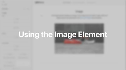 Image Element Documentation Video for WordPress