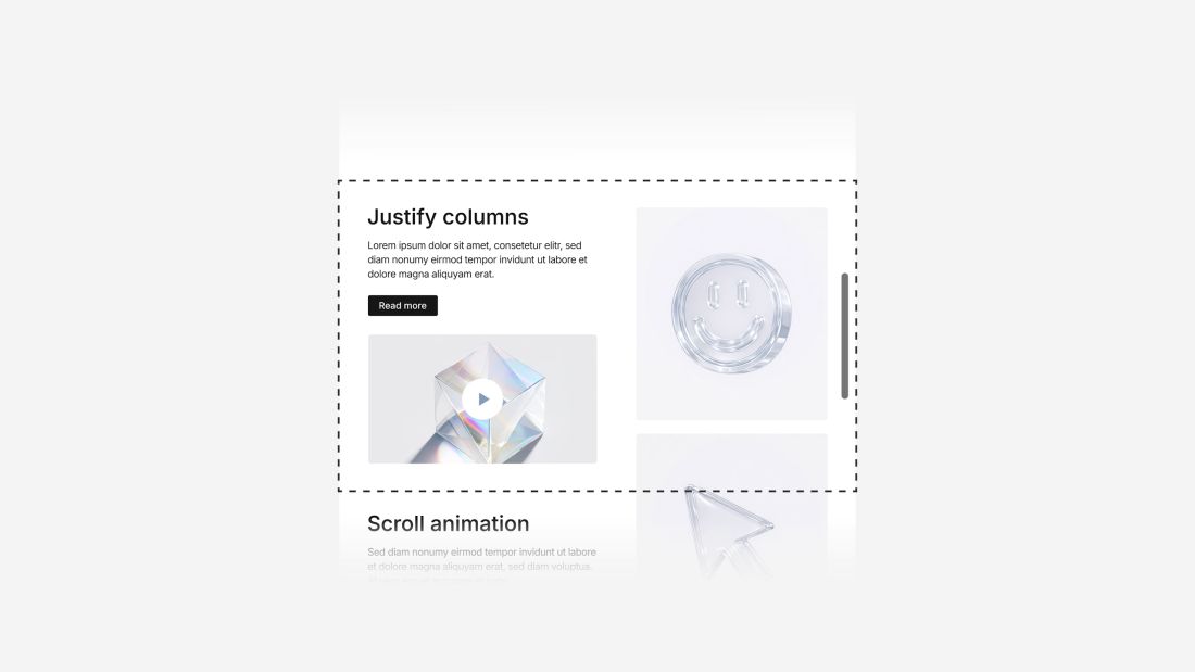 Justify Columns on Scroll
