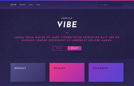 Vibe WordPress theme UI Elements in Default Style