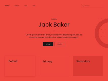 Jack Baker WordPress Theme Red Black Style