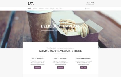 Eat Joomla Template Lilac Style