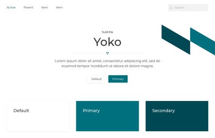 Yoko Joomla template UI Elements in White Turquoise Style