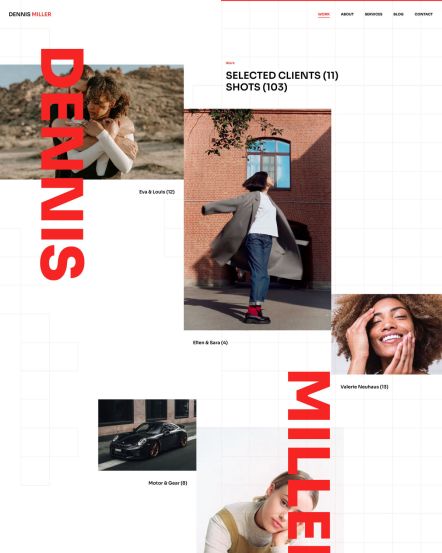 Dennis Miller WordPress theme Portfolio Layout