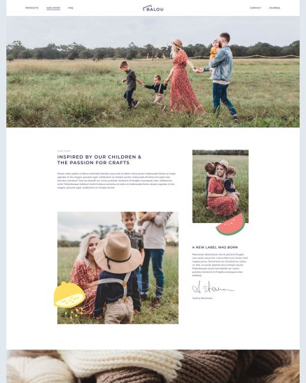 Balou WooCommerce theme About Layout