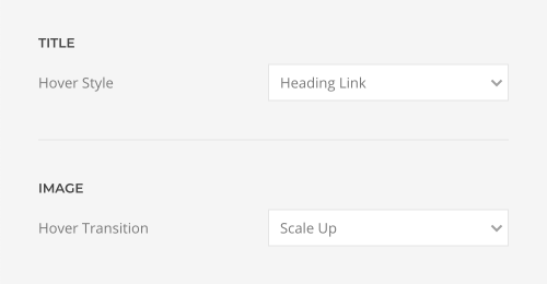 Panel hover effects