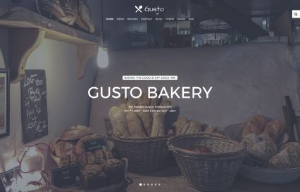 Gusto WordPress Theme Bakery Style