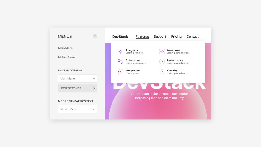 Menus