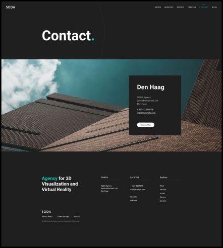 Soda Joomla template Contact Layout