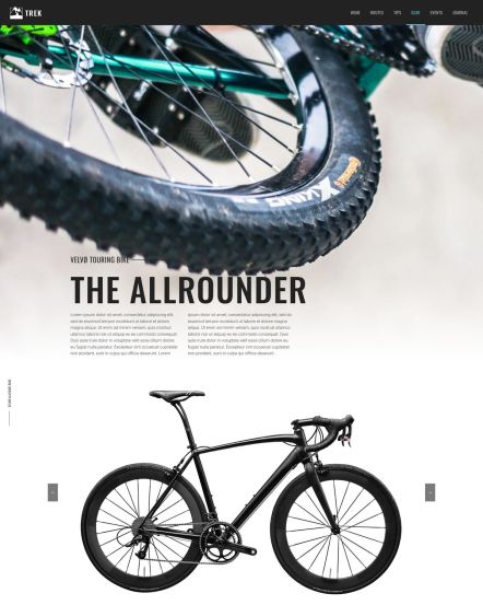 Trek Joomla template Gear Post Layout