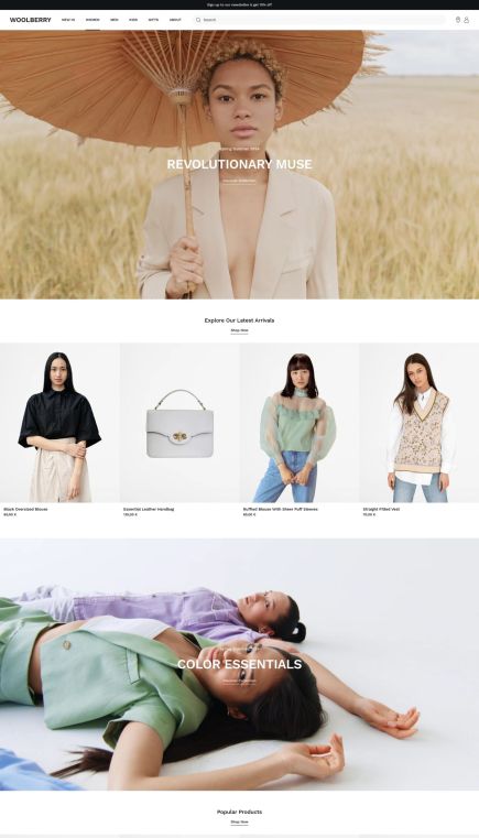 Woolberry Joomla Template Home Layout