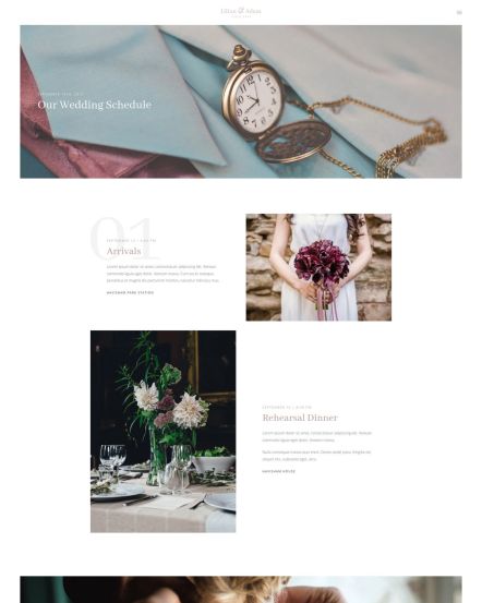 Lilian Joomla template Schedule Layout