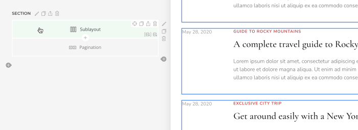 Sublayout element