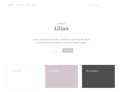 Lilian WordPress Theme White Lilac Style