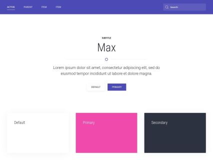 Max Joomla Template White Purple Style
