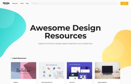 Design Bites Joomla template Home Page in White Yellow Style