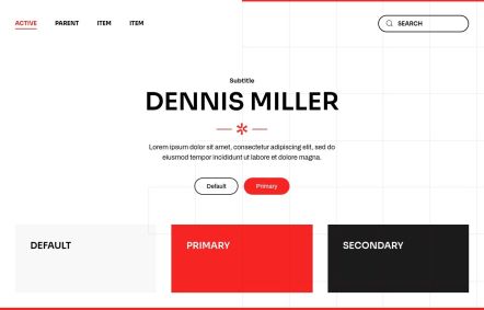 Dennis Miller WordPress theme UI Elements in Default Style