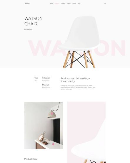 Juno Joomla template Case Study Layout