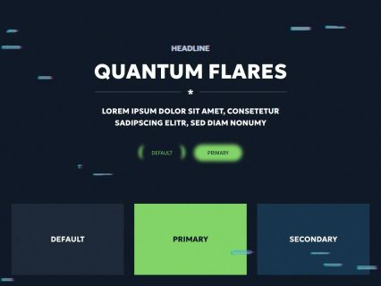 Quantum Flares Joomla Template Dark Green Style