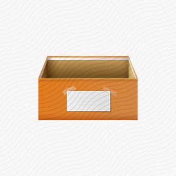 Shoebox Open Orange Icon