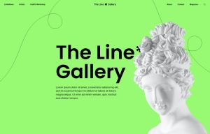 Line Gallery White-Green Style