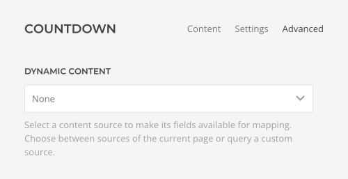 Countdown dynamic content