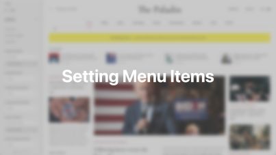 Menu Items Documentation Video for Joomla