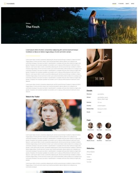 Framerate WordPress theme Movie Post Layout