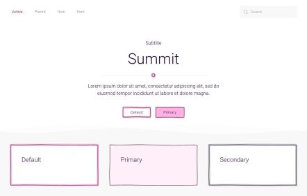 Summit Joomla template UI Elements in White Pink Style