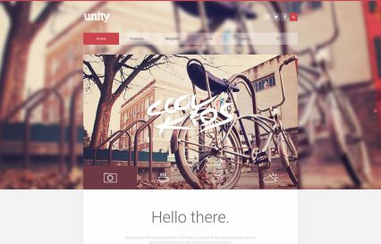 Unity Joomla Template Dark Red Style